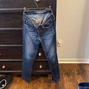 American Eagle Outfitters Women’s Dark Blue Super Stretch Skinny Jeans